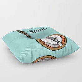 B is for Banjo, typed. Floor Pillow