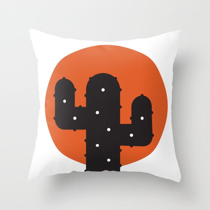 Bathing cactus Throw Pillow