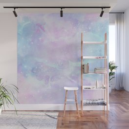 Pink Blue Pastel Galaxy Painting Wall Mural