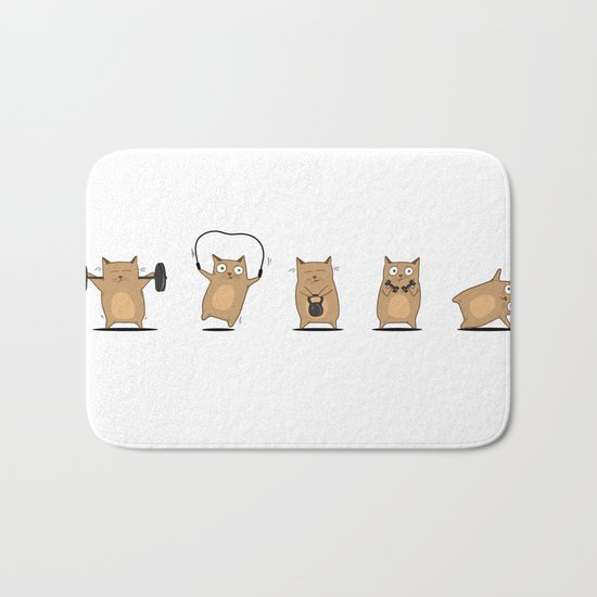 FITNESS CAT Bath Mat