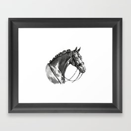 "Helios" art print - Horse portrait - Ink / "Helios" digigrafia - Retrato cavalo - Tinta da China Framed Art Print