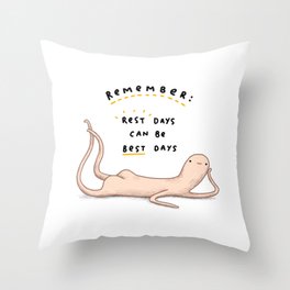 Honest Blob - Rest Days Throw Pillow