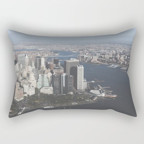 NYC Downtown Aerial Rectangular Pillow