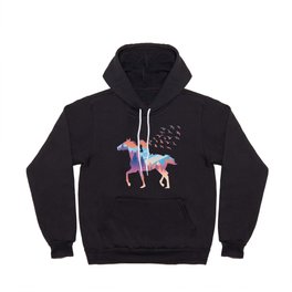 Girl's silhouette riding a horse Hoody