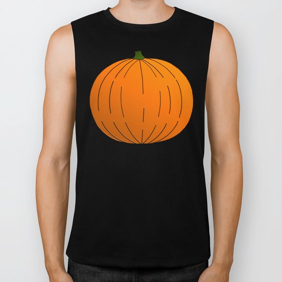 Pumpkin Illustration Biker Tank