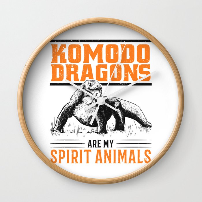 Komodo Dragon Spirit Animal Komodo Wall Clock