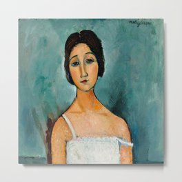 Amedeo Modigliani "Christina" Metal Print | Modigliani, Amedeo, Christina, Painting, Elongated, Woman, Modi, Portrait 
