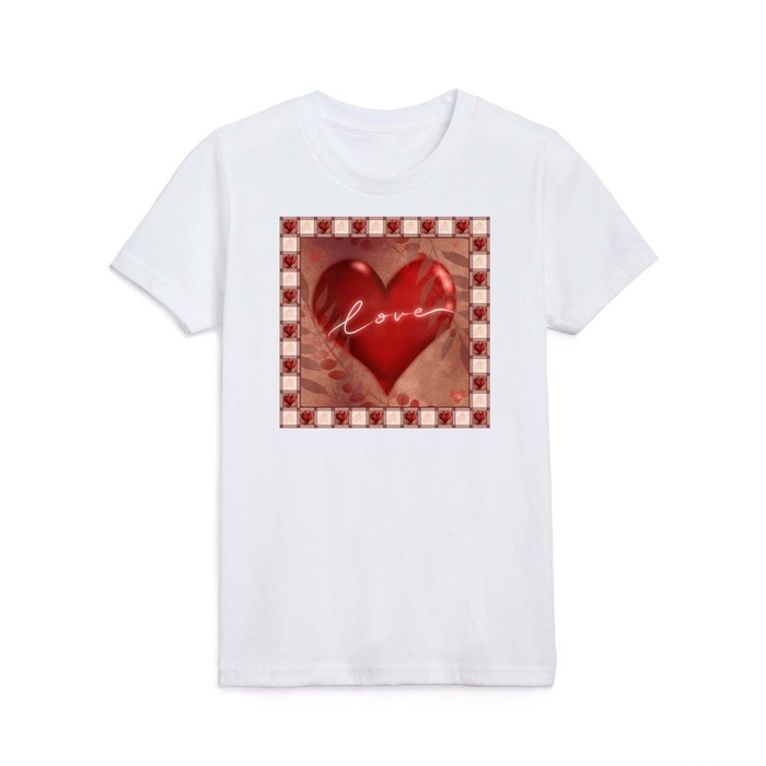 Valentine Love Kids T Shirt