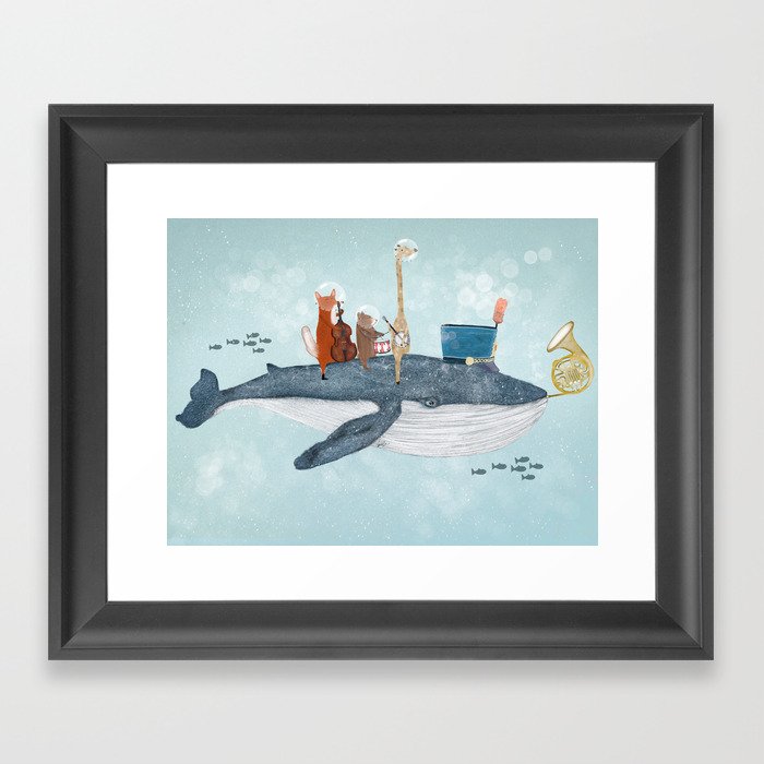 whale song Framed Art Print