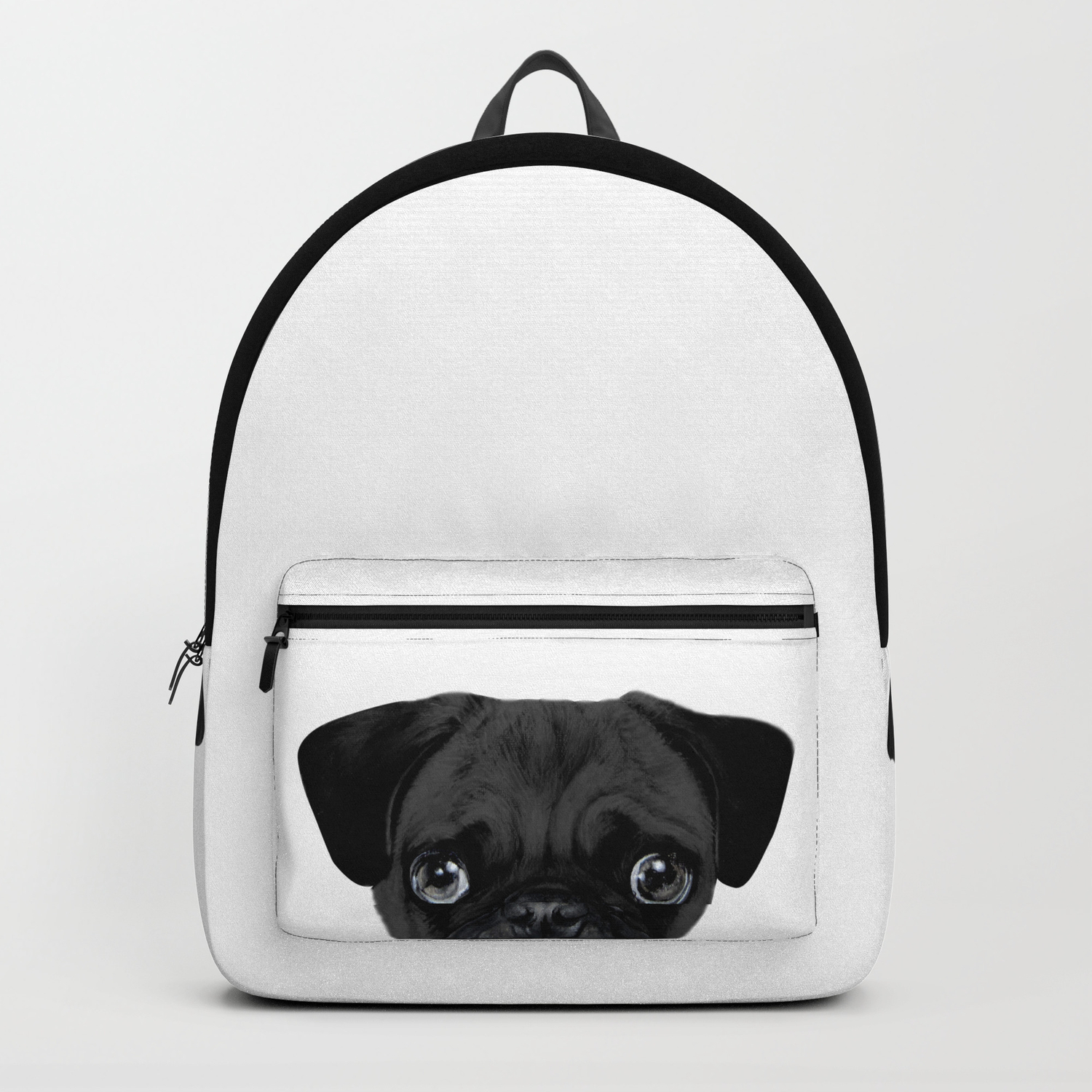 black pug backpack