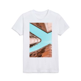 Barcelona City, Gothic Quarter, El Raval, Perspective View, Downtown Barcelona Spain, Travel Print, Vintage Architecture Kids T Shirt