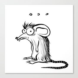 Tired funny rat Dumbo Canvas Print