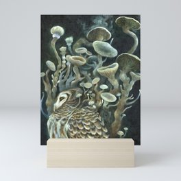 Owl at the Root Mini Art Print