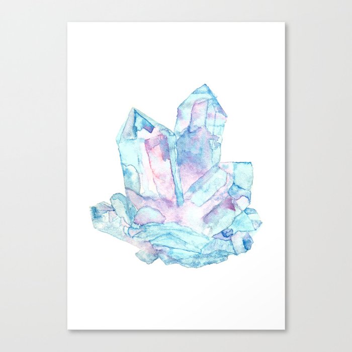 Pink Blue Crystal Cluster Canvas Print
