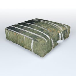 Birch Trees in Green Forest | Nature Finland Outdoor Floor Cushion