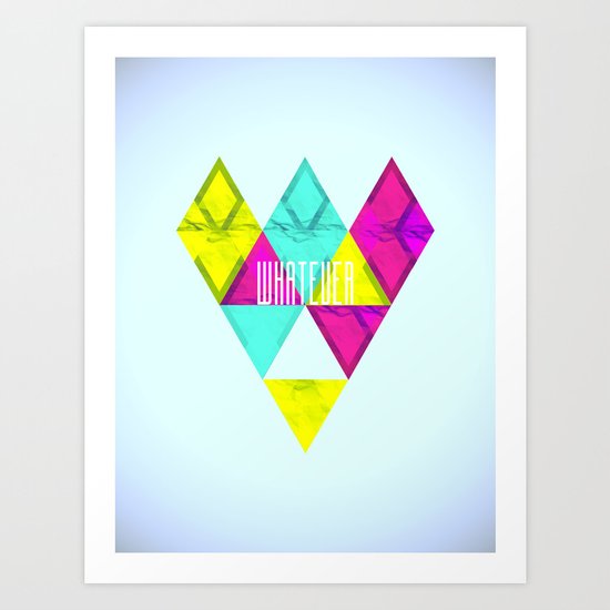 Paper Triangles ▵WHATEVER▵ Art Print