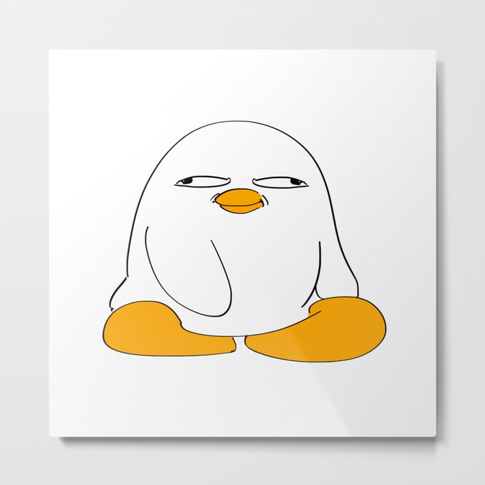 Hello Penguin-san. Metal Print