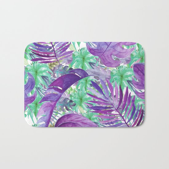 purple jungle Bath Mat