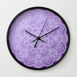 Mandala Purple Wall Clock