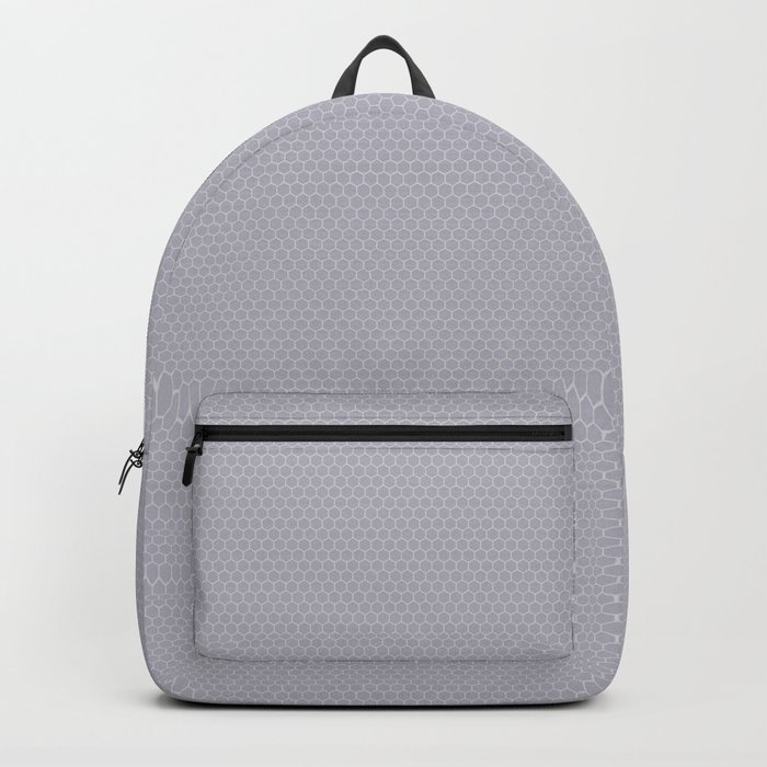 Pantone Lilac Gray Small Honeycomb Pattern Backpack