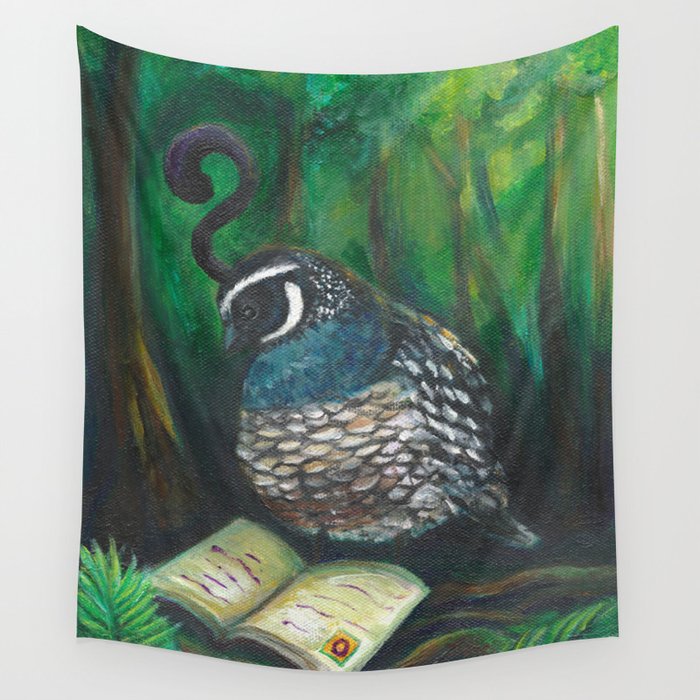 Curious Quail Wall Tapestry