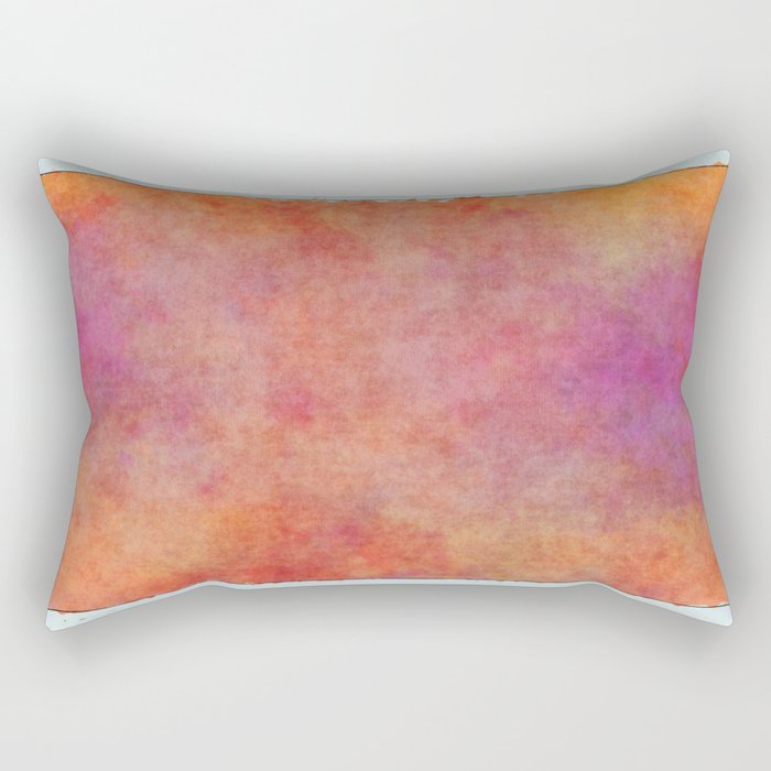 Orange watercolor framed art Rectangular Pillow