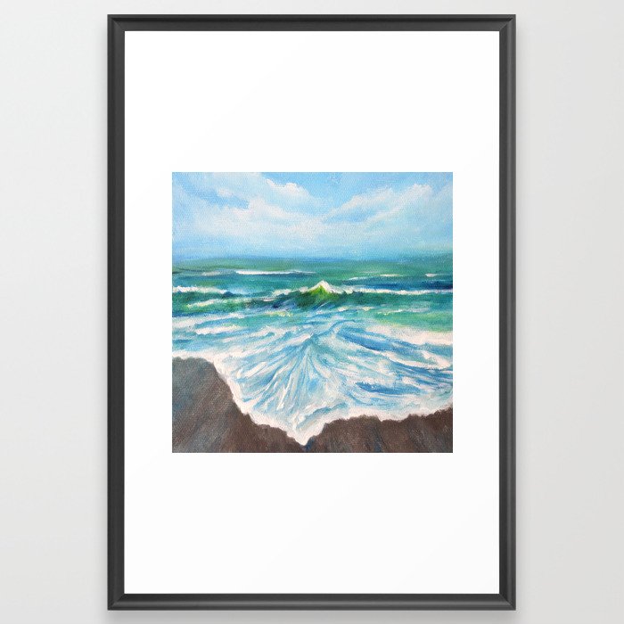 Seashore Foam Framed Art Print