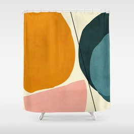 shapes geometric minimal painting abstract Shower Curtain