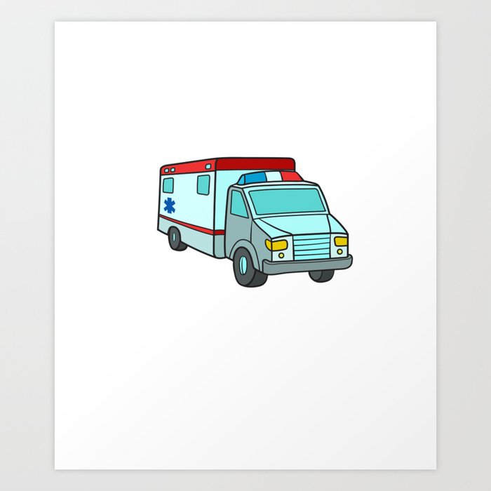 Ambulance Driver Emergency Medical Technician Art Print