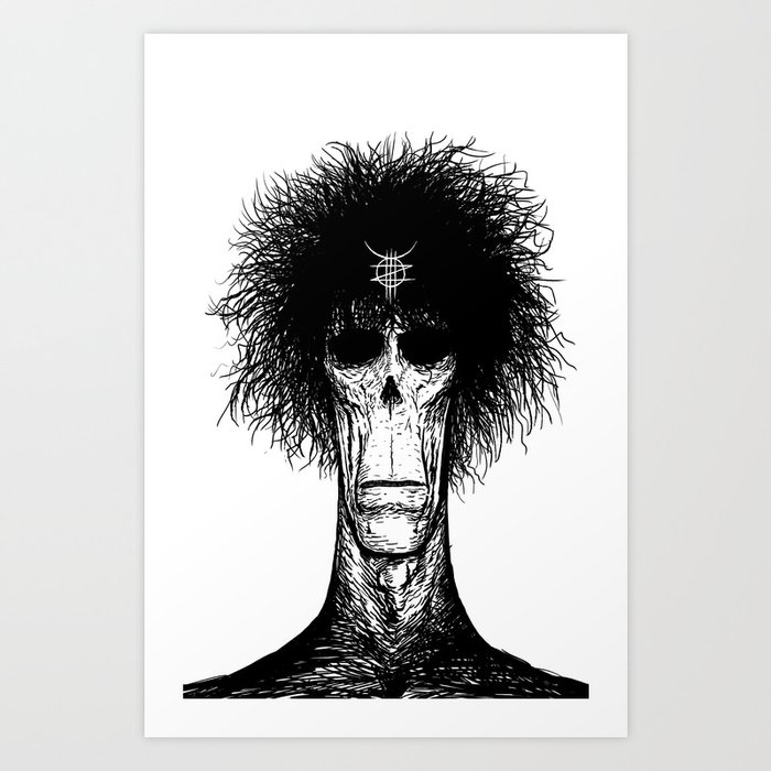 Zed Mercury: Psychopomp, portrait Art Print