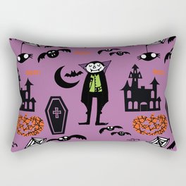 Cute Dracula and friends purple #halloween Rectangular Pillow