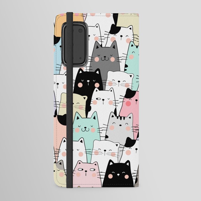 Cute Cats Pastel Android Wallet Case