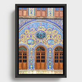 Golestan Palace Doorway Tehran Iran Framed Canvas