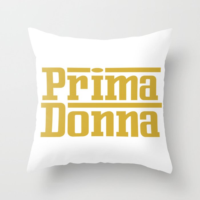 Prima Donna Gold Throw Pillow