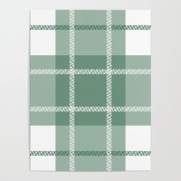 Green White Plaid - By The Seashore Poster