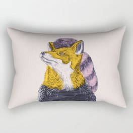 Fox dressed for winter Rectangular Pillow