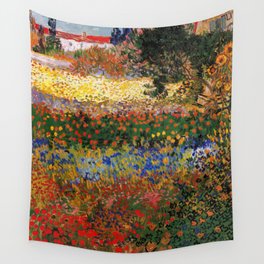 Garden in Bloom, Arles, Vincent van Gogh Wall Tapestry