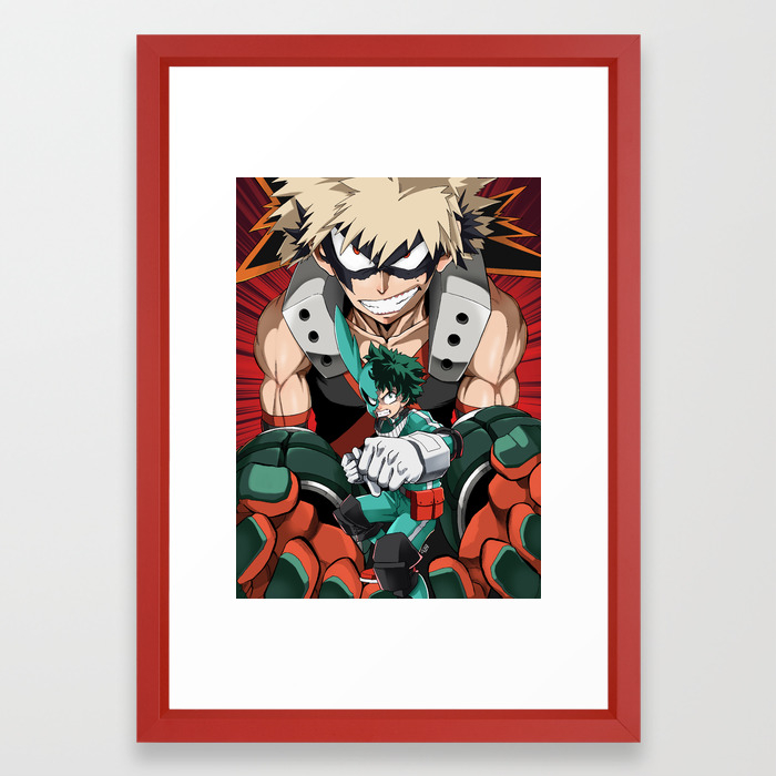 My Hero Academia Deku Vs Bakugou Art Print Framed Art Print By Atami Chan Society6