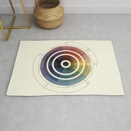 Re-make of color wheel from The Color of Life by Arthur G. Abbott, 1947 (vintage wash) Area & Throw Rug