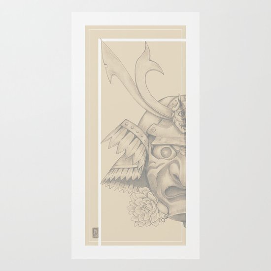 Samurai Mask Version B Art Print