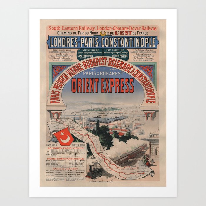 Vintage poster - Orient Express Art Print