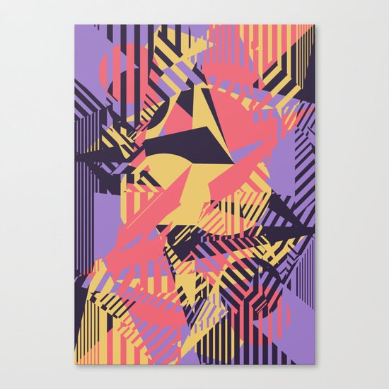 Dazzle Camo #03 - Purple & Yellow Canvas Print