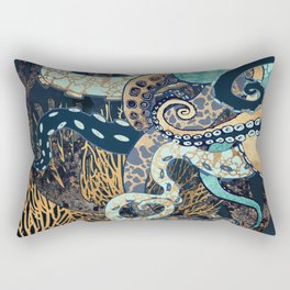 Metallic Octopus II Rectangular Pillow