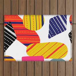 Seamless stylish abstract hand drawn pattern. Vintage illustration  Outdoor Rug