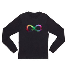 Neurodiversity Infinity Rainbow Galaxy Long Sleeve T Shirt