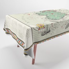 vintage map of ireland Tablecloth