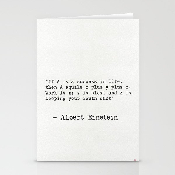 Albert Einstein great quote 5 Stationery Cards