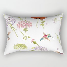 Hummingbird floral Rectangular Pillow