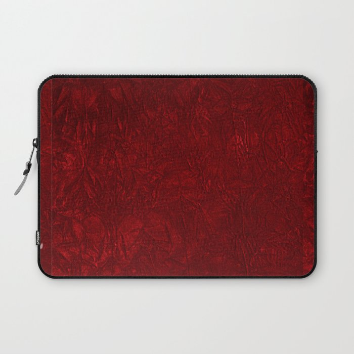 Red Crushed Velvet Laptop Sleeve