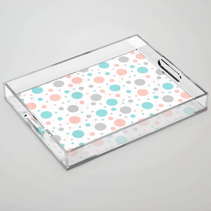 Kawaii Seamless Dots Acrylic Tray